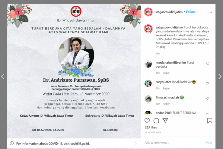 Andrianto Purnawan, dokter bedah saraf yang gugur karena COVID-19