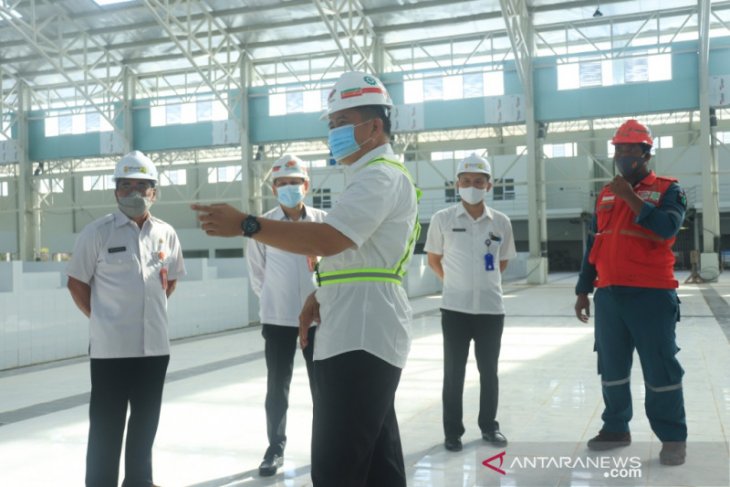 Hampir rampung Pasar Bauntung ditinjau Pjs wali kota