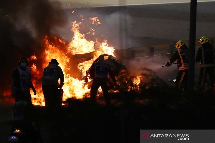 Formula 1: FIA mulai investigasi kecelakaan Grosjean di GP Bahrain