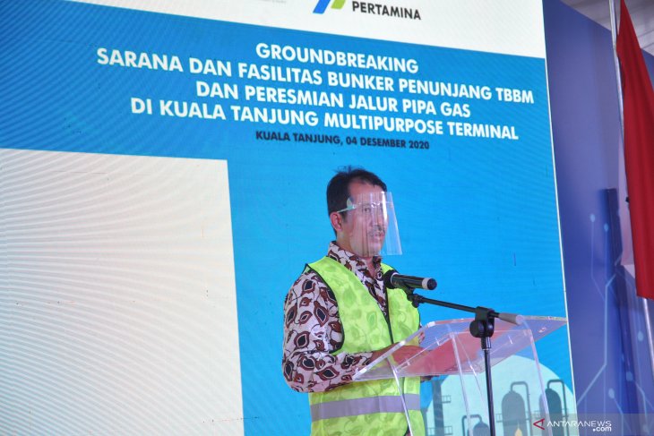 Groundbreaking sarana dan fasilitas bunker penunjang bahan bakar minyak (BBM) dan jalur pipa gas