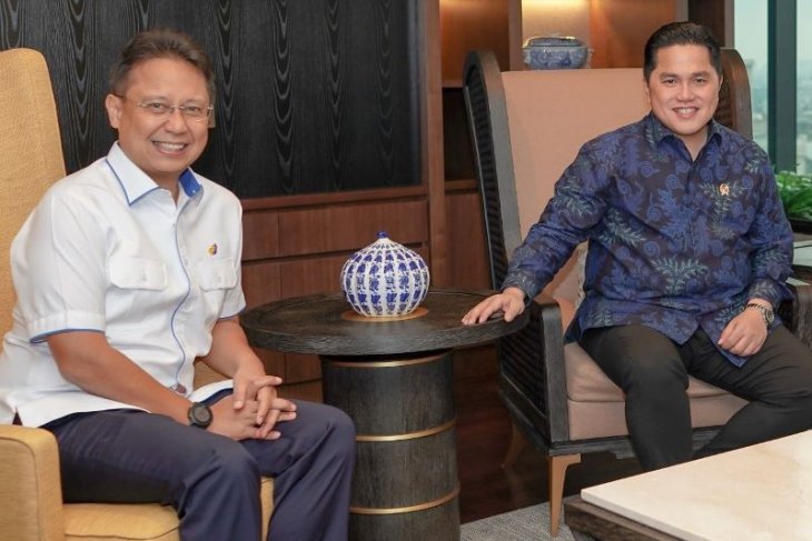 Erick Thohir menyambut penunjukkan Budi Gunadi Sadikin sebagai Menkes
