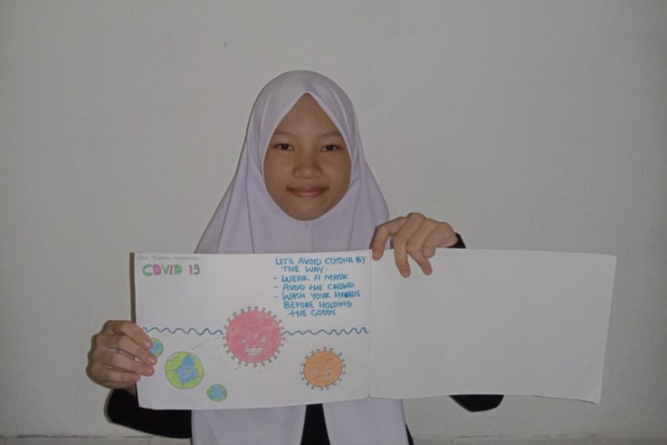 Pelajar Jambi buat poster ajak masyarakat cegah COVID-19
