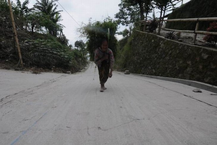 Abu vulkanik Gunung Merapi