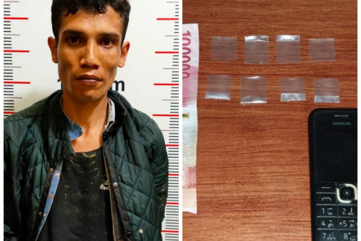 Polsek Pangkalan Susu Langkat tangkap pemilik lima paket sabu-sabu