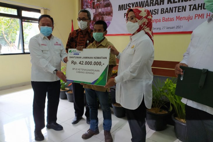 414 Relawan PMI Banten dapat perlindungan BPJAMSOSTEK