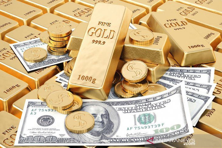 Harga emas Selasa pagi anjlok tertekan penguatan dolar