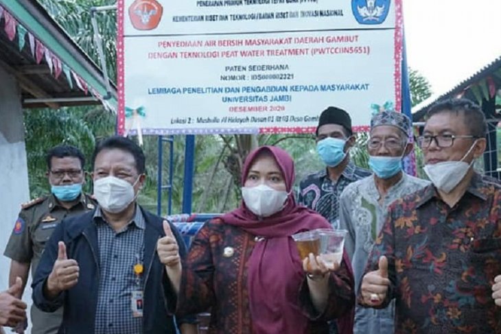 Bupati Muarojambi apresiasi Unja terapkan teknologi penjernihan air gambut di Sungai Gelam