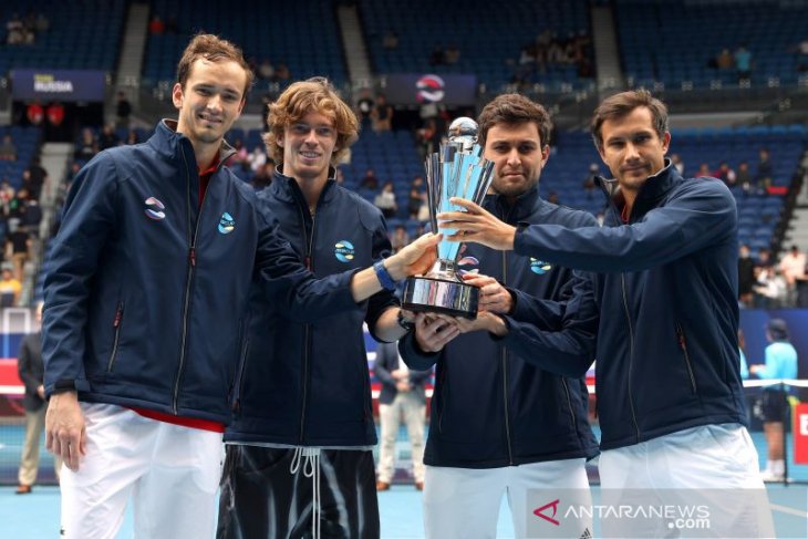 Duet petenis Rusia Rublev/Karatsev juarai Qatar Open 2021
