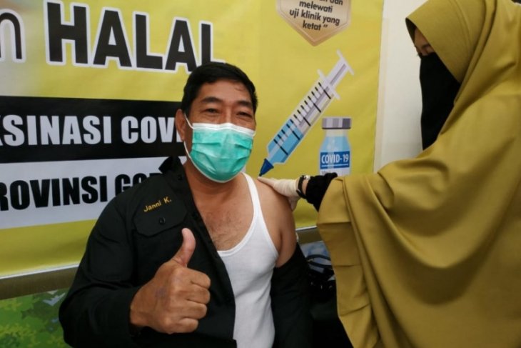 Tenaga kesehatan Gorontalo yang sudah divaksin COVID-19 sekitar 77,7 persen