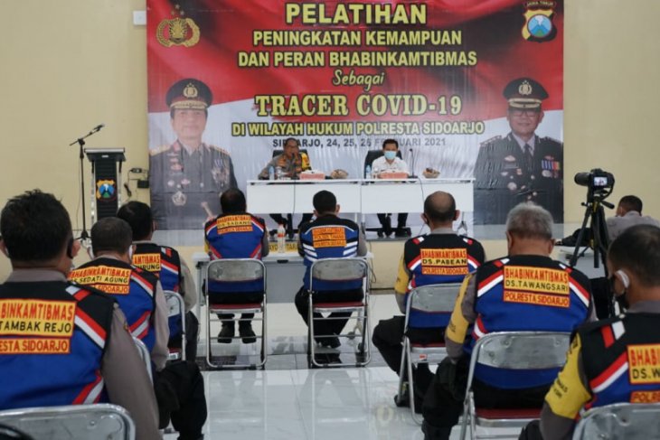 Bhabinkamtibmas Polresta Sidoarjo dilatih cara melacak kasus COVID-19