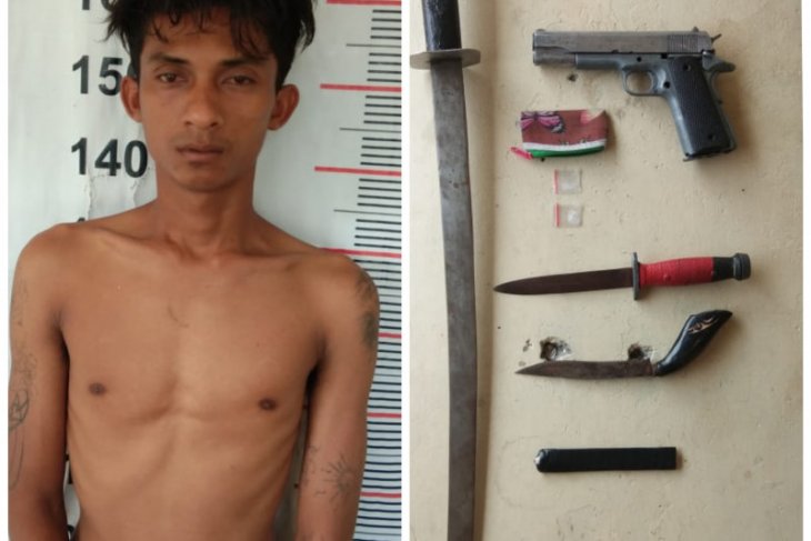 Polsek Pangkalan Brandan tangkap Dede Cutek pelaku pembacokan
