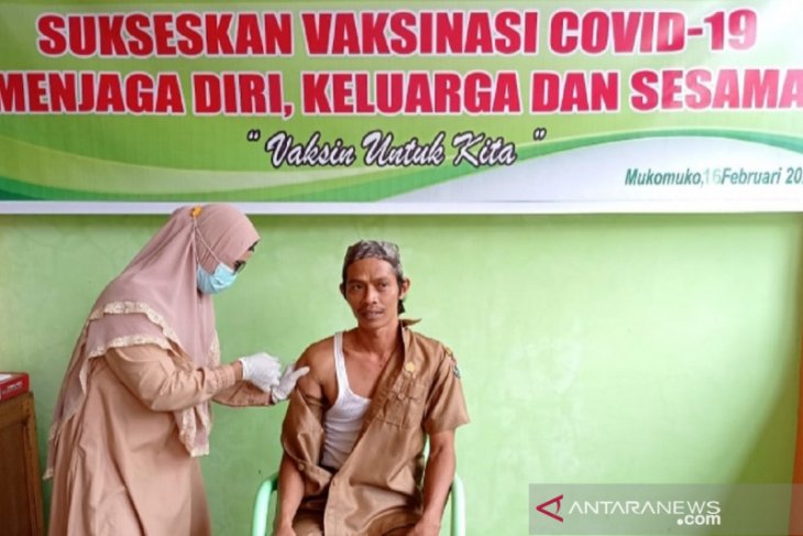 834 orang di Mukomuko telah divaksin COVID-19