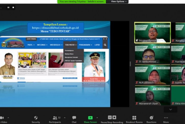 Kabupaten Tebo implementasikan keterbukaan informasi pendidikan secara digital