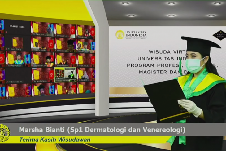 UI gelar wisuda virtual 4.361 lulusan D3 hingga program S3