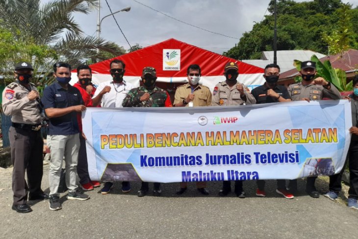Komunitas Jurnalis Televisi Malut salurkan bantuan warga terdampak gempa Halsel