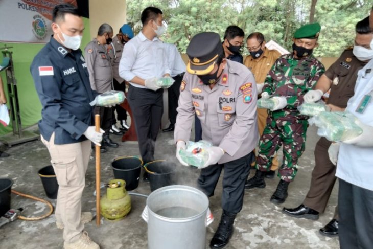 Polres Binjai musnahkan 10 kilogram sabu-sabu