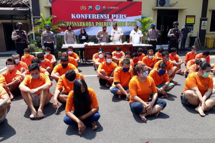 Polisi Kediri tahan 41 tersangka kasus penyalahgunaan narkoba selama Januari--Maret