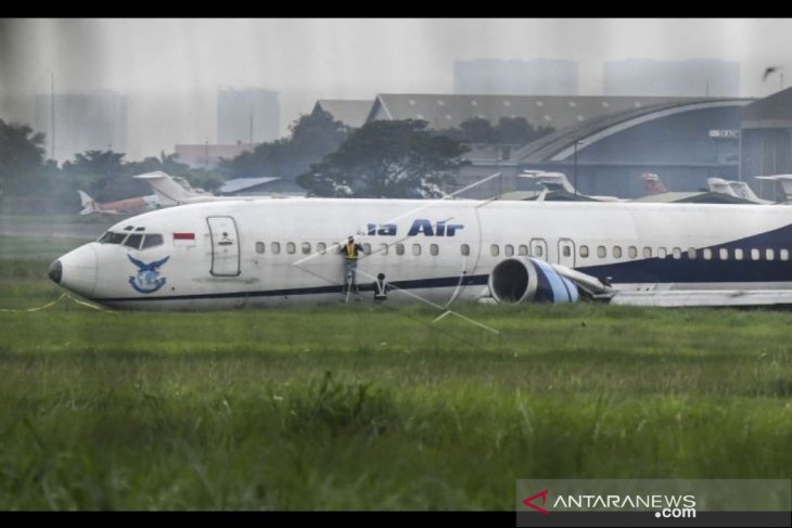 Pesawat Trigana Air tergelincir di Halim Perdanakusuma
