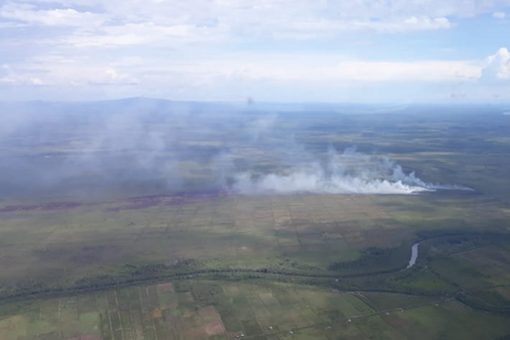 Lahan yang terbakar di Kabupaten Ketapang