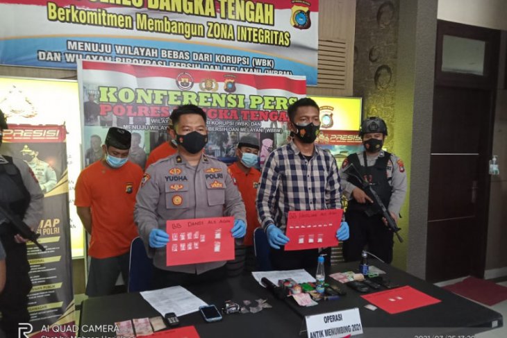 Polres Bangka Tengah ungkap peredaran narkoba di lokasi tambang timah