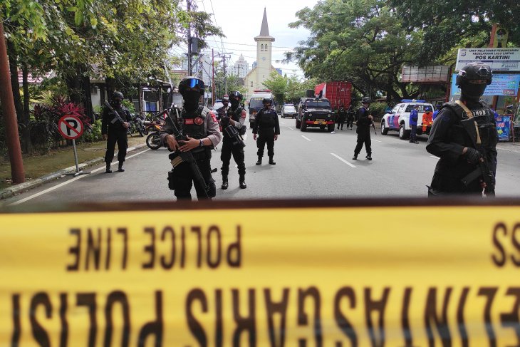 Polisi : Keamanan Gereja Katedral sempat halangi pelaku bom bunuh diri