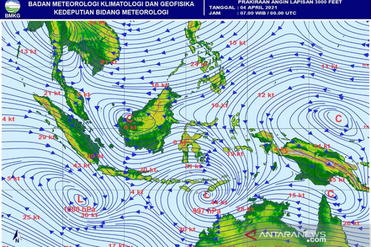 BMKG ingatkan potensi hujan lebat dan angin kencang sejumlah wilayah