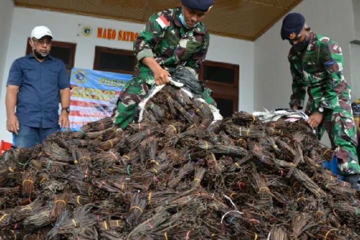 Patroli Lantamal gagalkan penyelundupan 984,6 kg vanili ilegal asal PNG