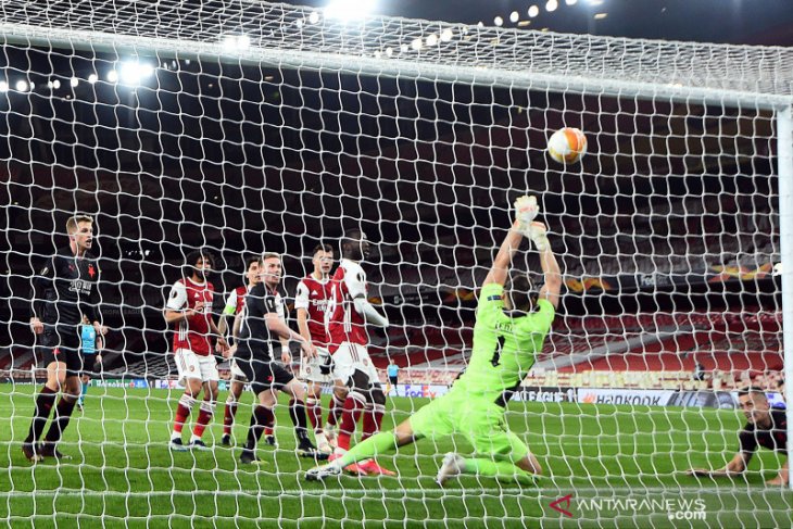 Arsenal diimbangi Slavia Praha 1-1 dalam leg pertama