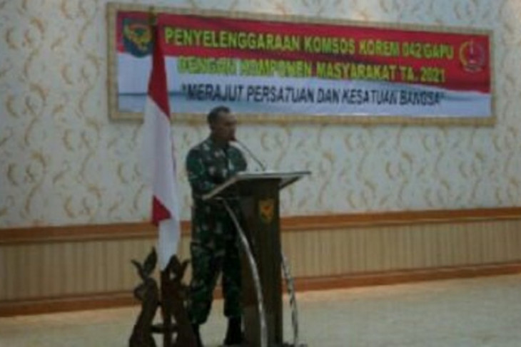 Korem 042/Gapu gelar komunikasi sosial bersama komponen masyarakat