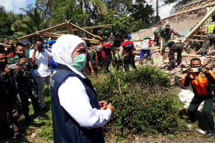 Gubernur Khofifah minta warga ikut validasi kerusakan bangunan terdampak gempa