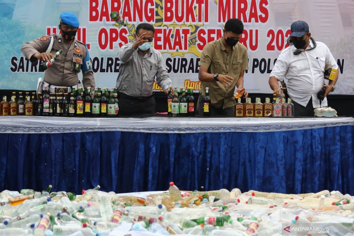 Pemusnahan Barang Bukti Minuman Keras