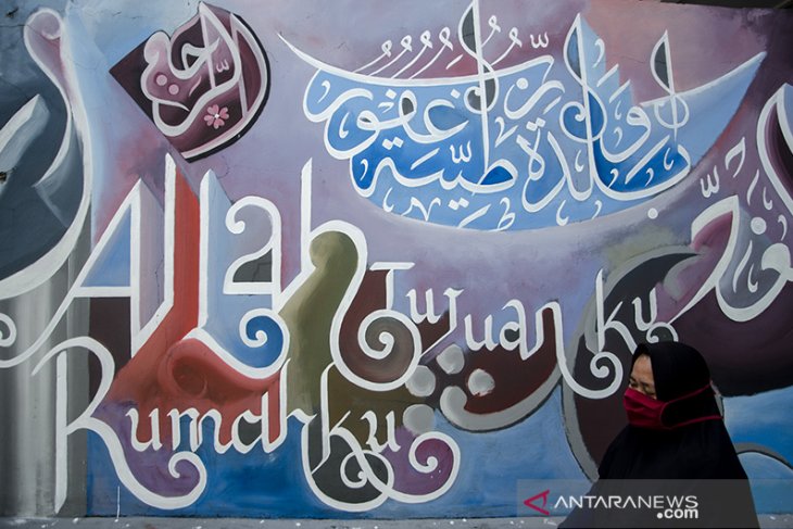 Kampung mural kaligrafi di Bandung 