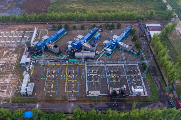 Ada asap membumbung dari gardu PLTG Jakabaring Palembang , ini kata PLN