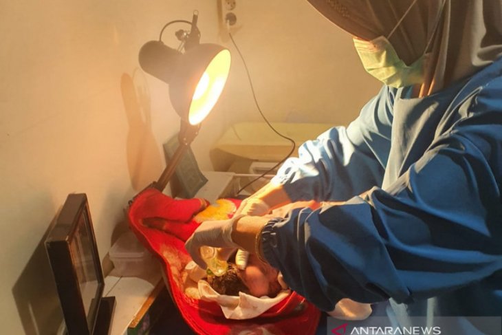 Bayi terbungkus kain batik ditemukan hidup meski separuh tubuhnya terendam aliran sungai