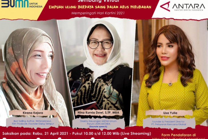 ANTARA hadirkan tiga perempuan ulung dalam Webinar peringati Hari Kartini