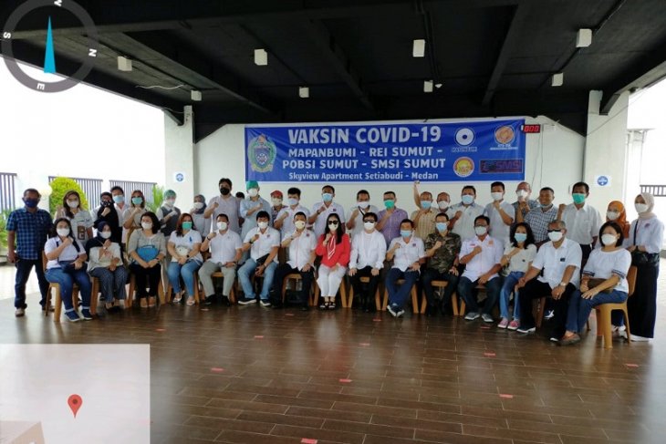 Vaksinasi bersama REI Sumut berjalan lancar