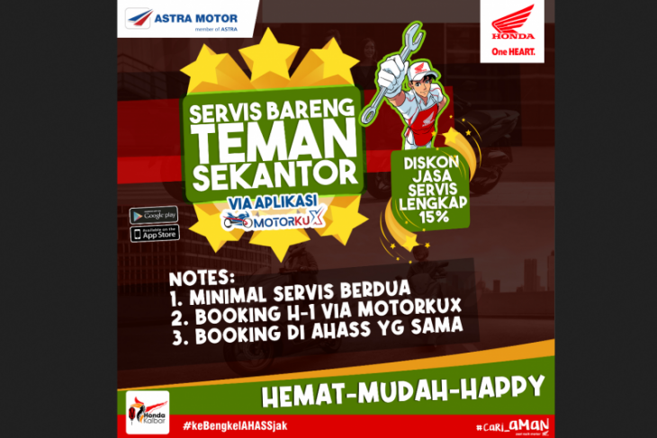 Service bareng teman sekantor, Kalau bisa berdua kenapa harus sendiri