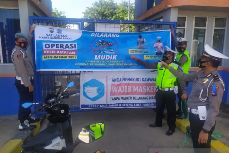 Polres Bangka Barat giatkan penyuluhan larangan mudik