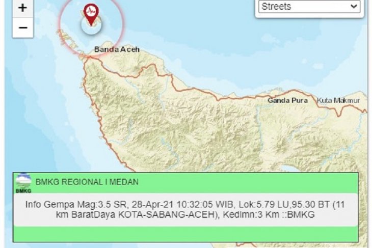 BMKG sebut gempa bumi di Sabang disebabkan aktifitas sesar aktif