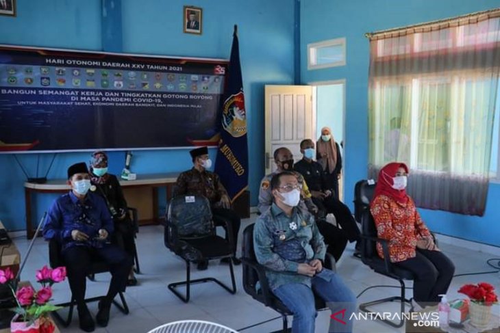 Bupati Mukomuko Hadiri Vidio Conference Perayaan Hari Otonomi Daerah ke XXV