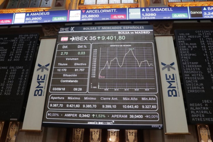 Saham Spanyol balik melemah, indeks IBEX 35 merosot 1,72 persen