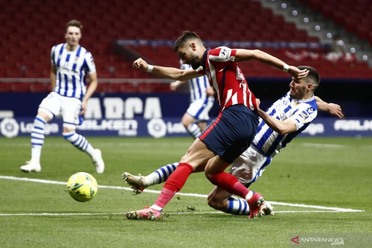 Atletico Madrid makin dekat juarai La Liga usai bekuk Sociedad 2-1