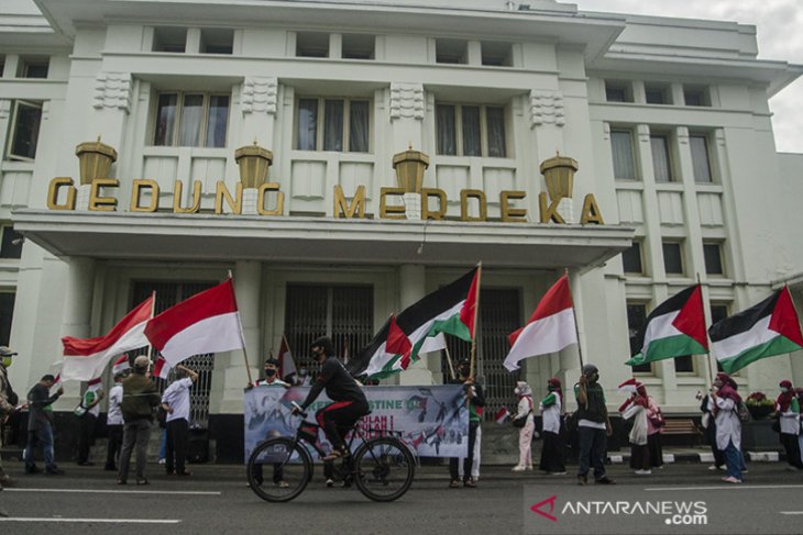 Aksi dukung Palestina di Bandung 