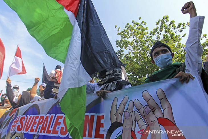 Aksi solidaritas untuk Palestina di Indramayu 