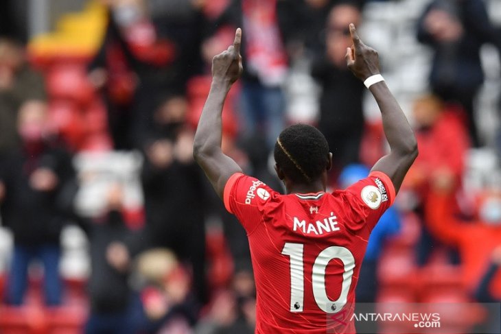 Liga Inggris, dwigol Mane lempangkan langkah Liverpool ke Liga Champions