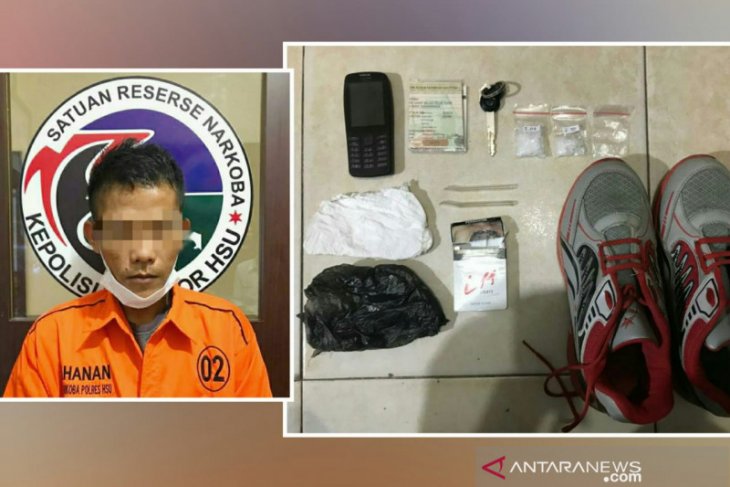 Polres HSU tangkap pengedar sabu dengan barang bukti tujuh gram lebih sabu-sabu