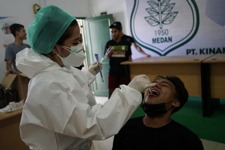 Pemain PSMS Medan jalani swab antigen