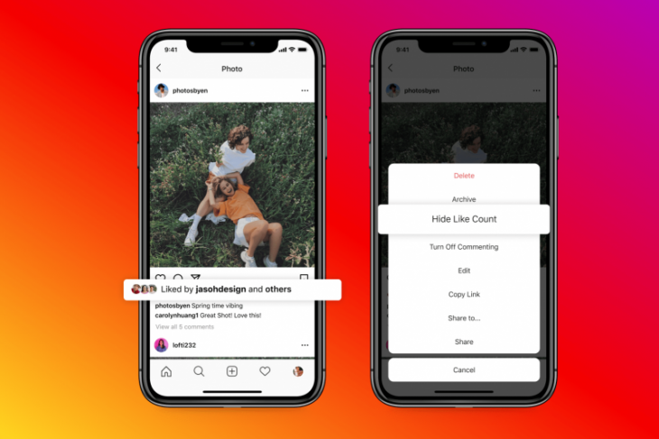 Facebook dan Instagram sembunyikan jumlah
