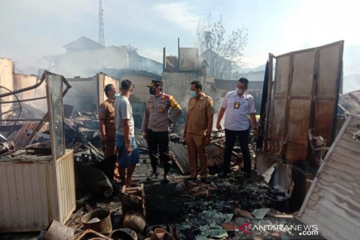 BPBD data kerugian kebakaran Pasar Muara Aman