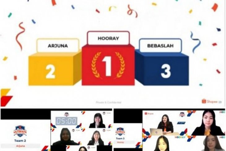 Tim Horay dan Arjuna FEB UI raih juara 1 dan 2 Shopee Ultimate Case Challenge